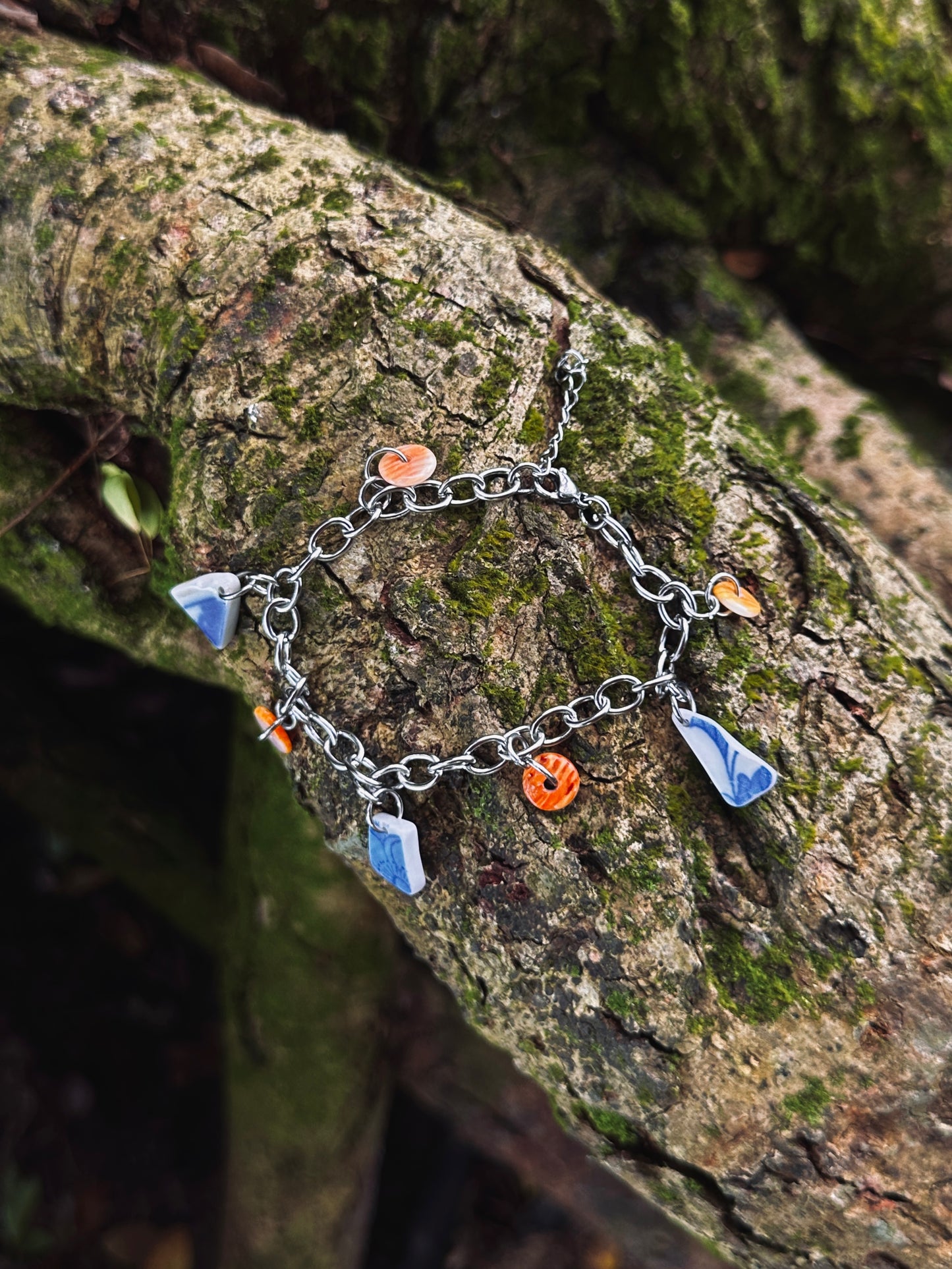 Spondy & Sea Pottery Charm Bracelet