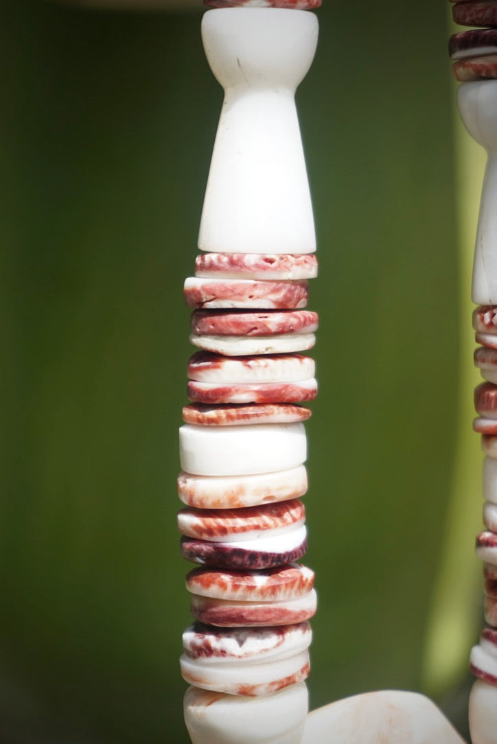 Modern Chamorro necklace, latte stone, spondylus, hima