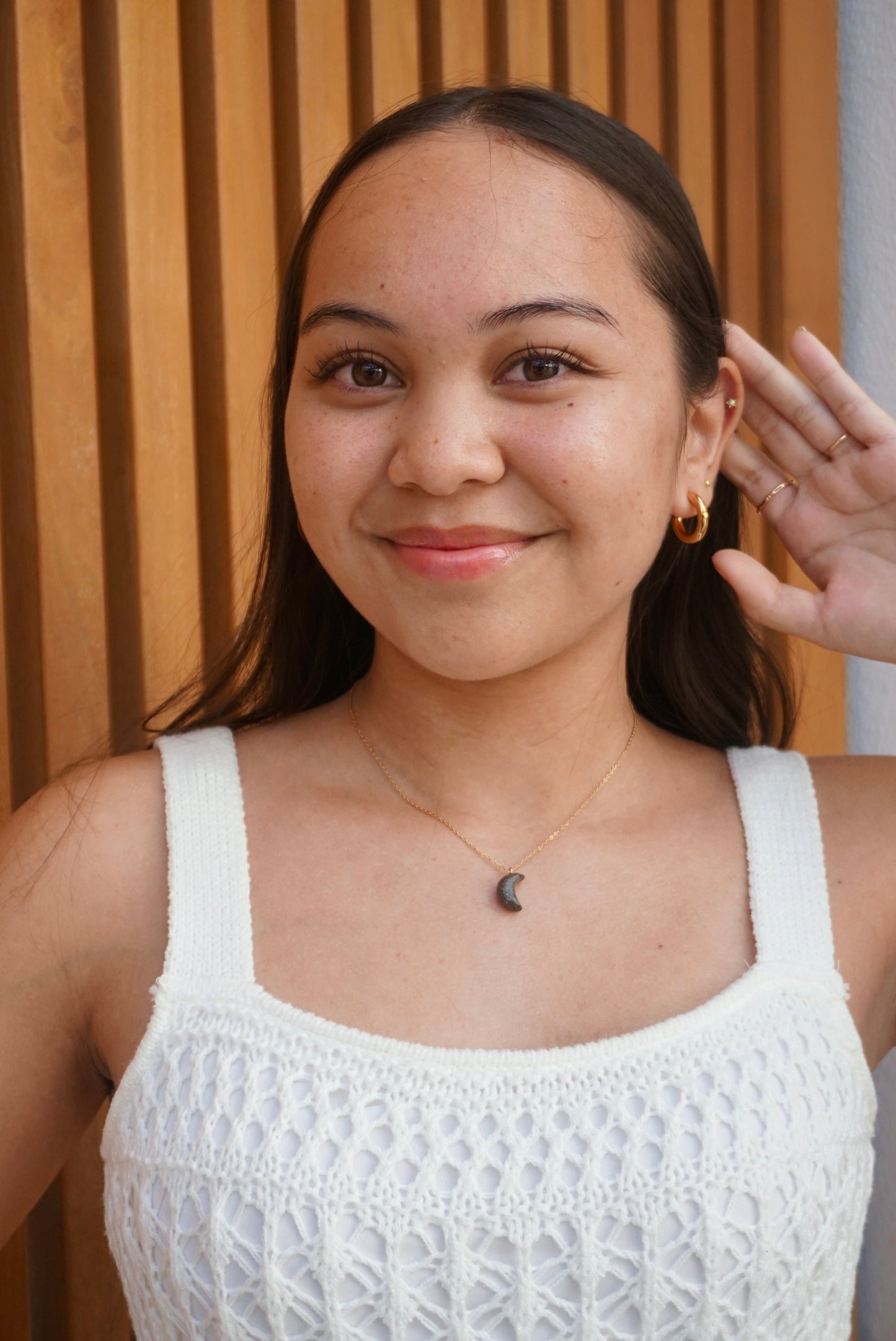 Dainty Alutong Crescent Moon