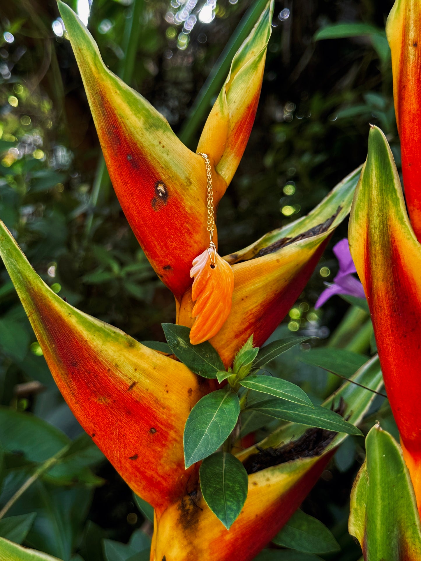 Spondy Leaf Necklace