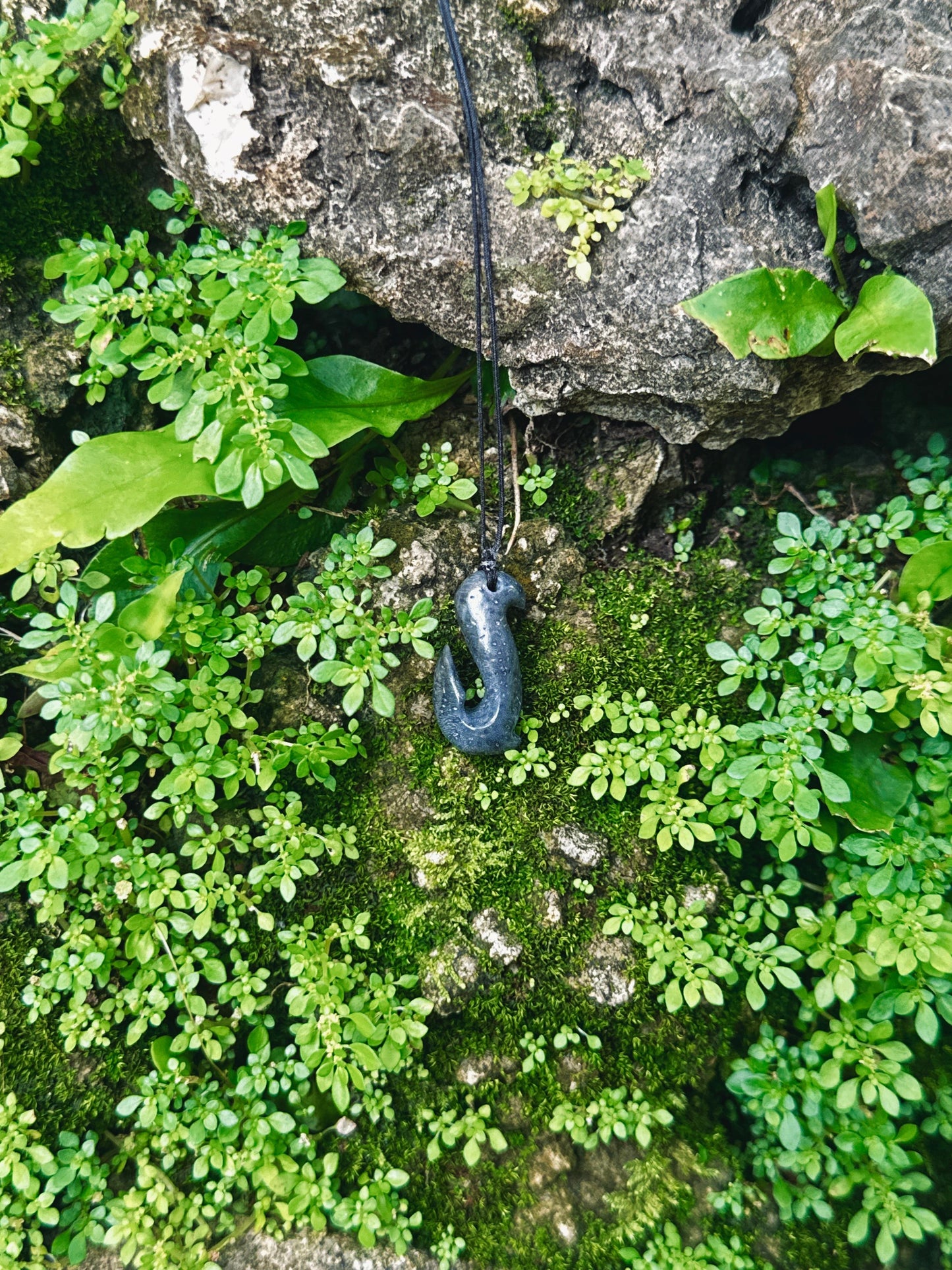 Blue Coral Hook Necklace 1