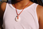 Load image into Gallery viewer, Puka Shell + Hebrew Coneshell Top Bead
