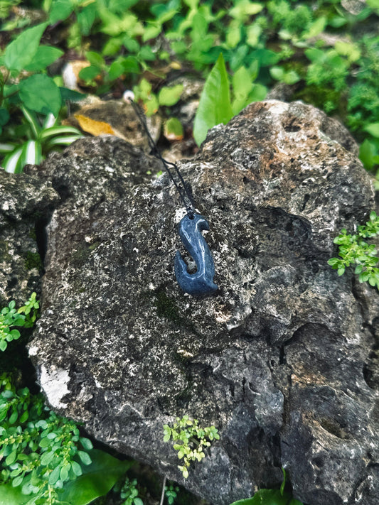 Blue Coral Hook Necklace 1